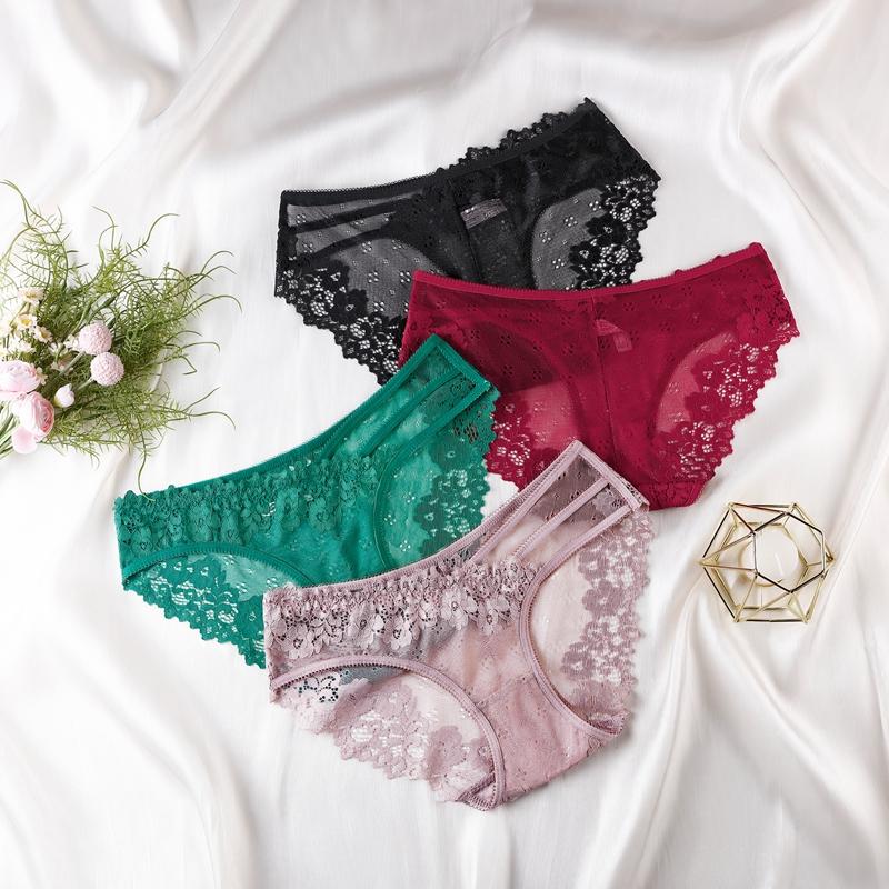 Chiloți Femei Dantela Florală Slip fermecător Lenjerie Lenjerie de corp Femei Frumusețe Pantaloni de șold Bragas Tanga