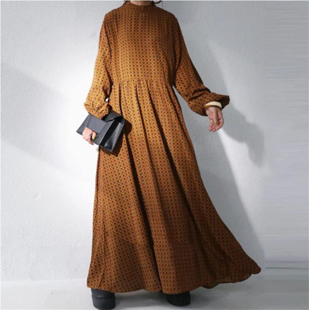 Maxi Long Loose Solid Casual One Size Fits [Mouhoukyo] Women's Dress, Sleeve, Figure-Flattering, Fit, A-Line, Cute, Slimming, Color, Long, (Color A,