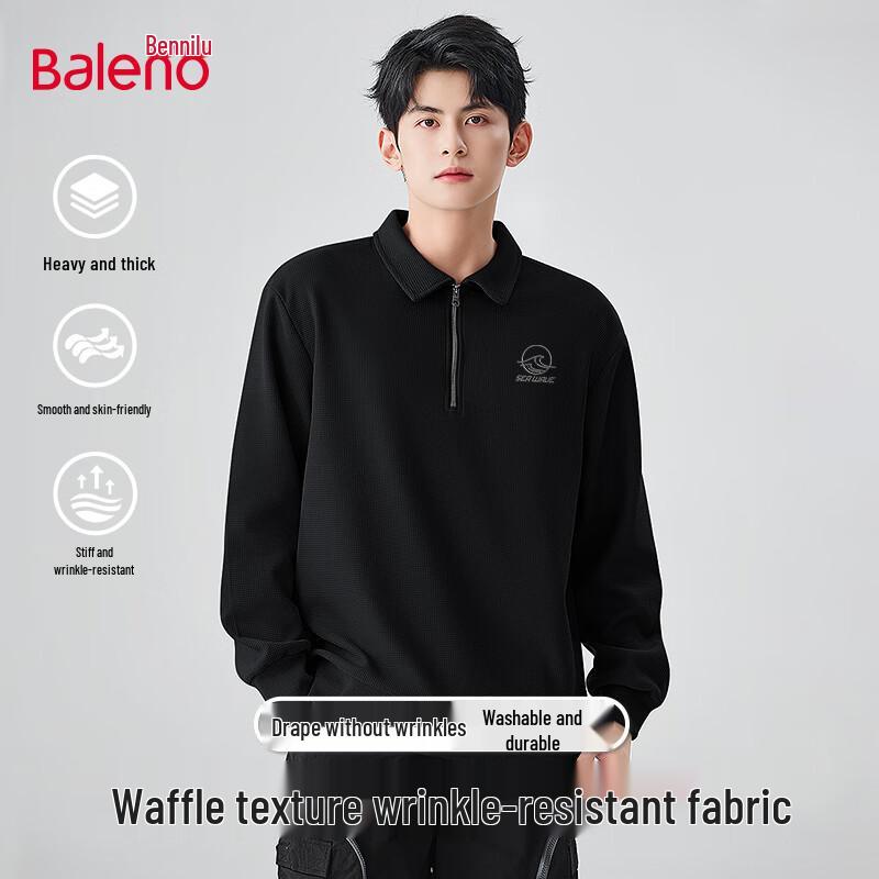 Baleno Men s Waffle Texture Pullover Sweatshirt M
