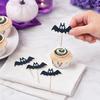 8 Pcs Halloween Bat Cupcake Toppers Black Bat Cake Picks for Halloween Baby Shower