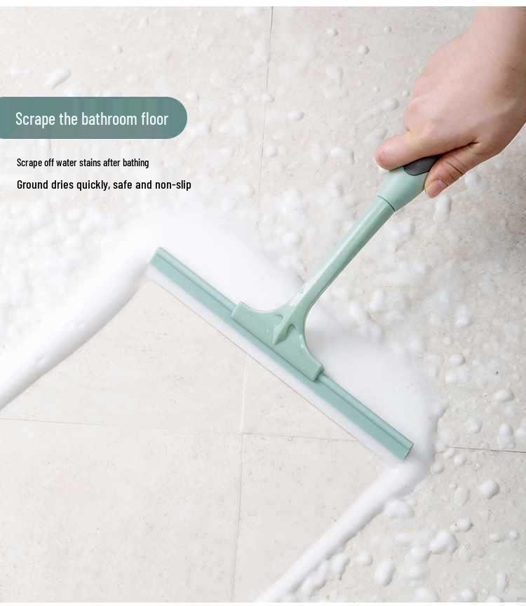 Silicone Floor & Glass Wiper Scraper - Window & Water Cleaning Tool