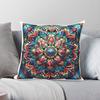 Vibrant Stained Glass Geometric Square Pillowcase Polyester Linen Velvet Printed Zip Decorative Pillow Case Sofa Cushion Cover