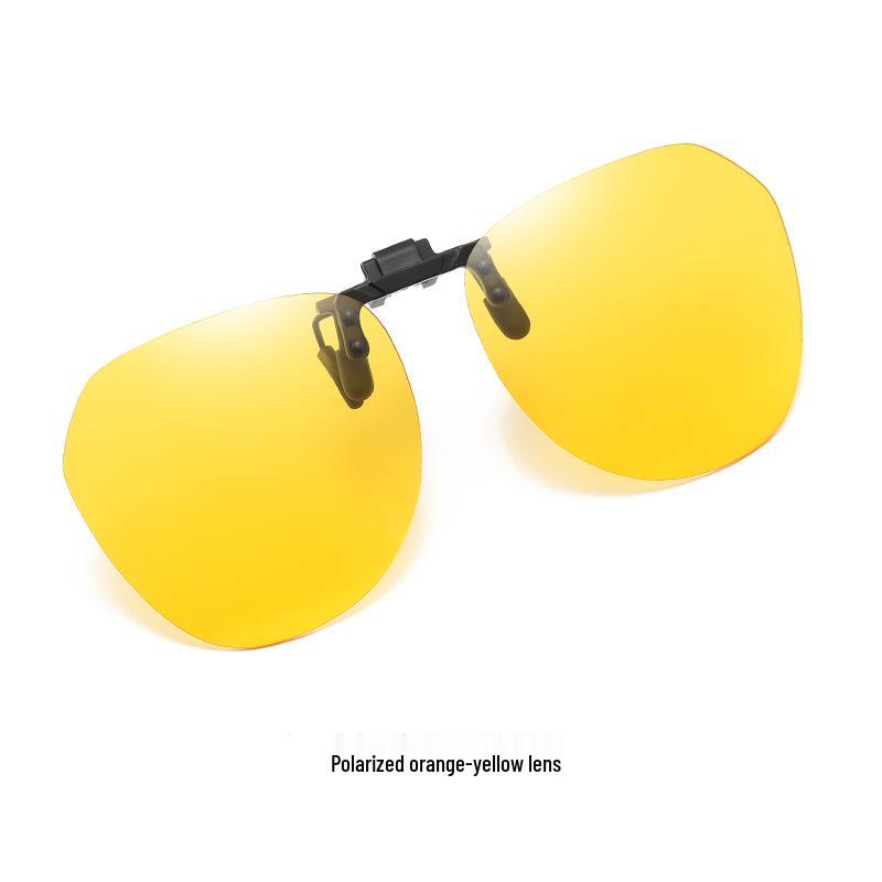 Unisex Ultra-Light Polarized Flip-Up Clip-On Sunglasses for Driving with UV Protection for Prescription Glasses