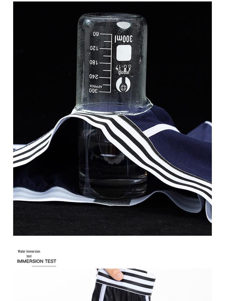 Men's Pure Cotton Boxer Briefs: Solid Color Trendy Sports Trunks