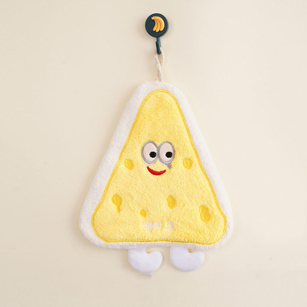 

Cute Cheese Kitchen Towels - Cartoon Dish Cloths for Baking, Drying Dishes, Absorbent & Reusable Cleaning Rags жёлтый