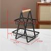 Wooden Handheld Basket Iron Multi Functional Fruit Basket Storage Rack
