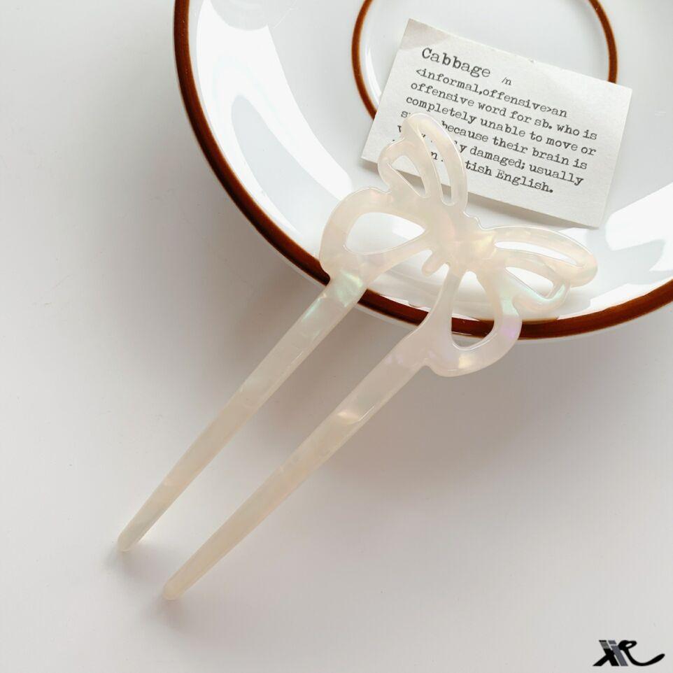 Butterfly Hair Stick, Fashionable and Casual Hair Stick, Women's Hair Clip, U-shaped Simple and Colorful Hair Accessory