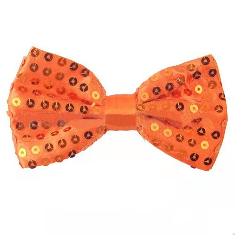 Nœud Papillon à Sequins Cravate de Scène Pour Homme Femme Mode Danse d'Équipe Nœud à Sequins Coloré Fête Brillant Sequins Nœud Papillon