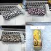 Leopard Print Metal Glasses Case With Flip Cover For Travel And Daily Use
