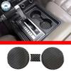 Interior Car Accessories For Hummer H2 2003-2007 Soft Carbon Fiber Car Central Control Water Cup Holder Groove Pad Trim