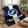 Millwall Custom Name Text Flannel Blanket Soccer Logo Personalized Fleece Throw Blanket Special Gift For Sofa Bedroom Home