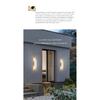 Outdoor Waterproof Wall Lamps Strip Aluminum Wall Lights 18W LED Black Wall Lamp Bedroom Exterior Outdoor Lighting Fixtures