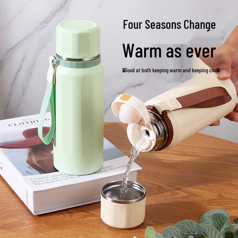 Large Capacity Stainless Steel Student Thermos Bottle with Lid