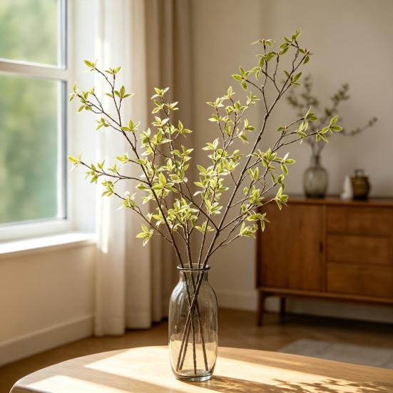 Artificial Butterfly Branches Simulation Greenery Stems with Leaves Fake Floral Arrangement for Vase Filling Home Office Party Decoration