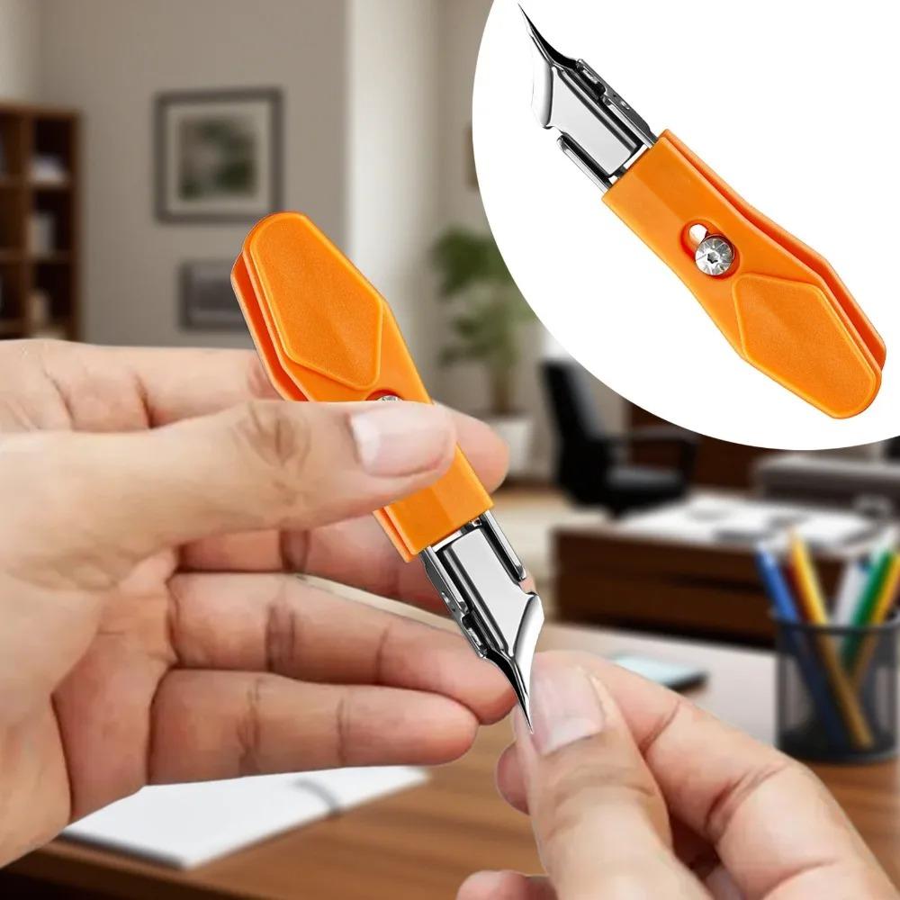 1PC 25° Slant Edge Nail Clipper Wide Opening Stainless Steel Professional Ingrown Toenail Tools Eagle Beak Oblique Toe Nail Trimmers