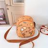 1 Piece  Multifunctional Storage Bag Capybara Printed Crossbody Bag Cute Doll Portable Chest Bag Kawaii Kids Gift