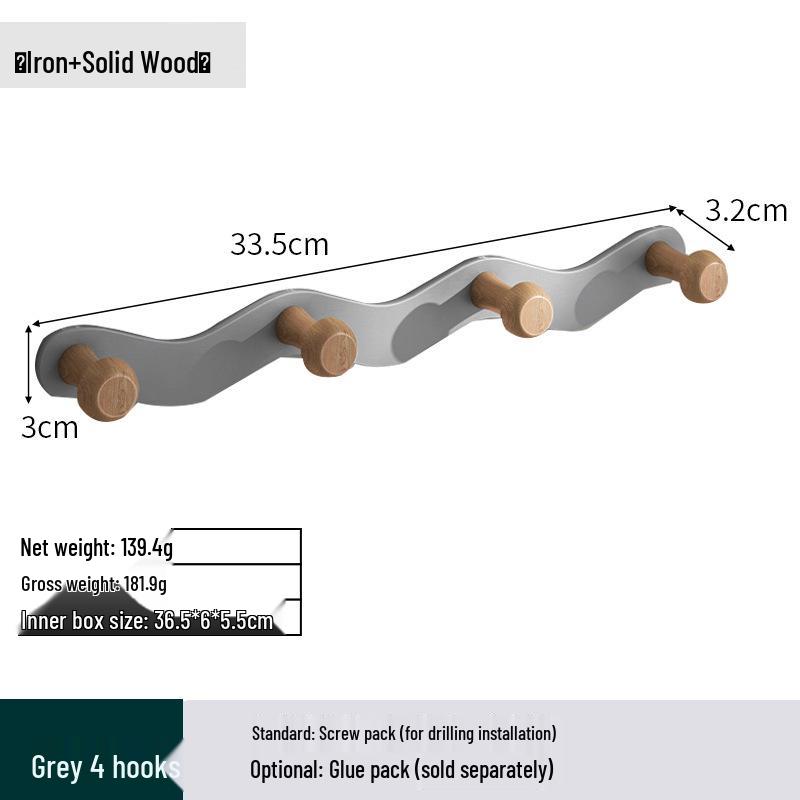 Punch-Free Multifunctional Bathroom Hook Rack for Clothes and Sundries Storage