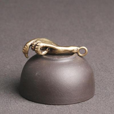 Antiker Messing Teufelshand Schlüsselanhänger Anhänger Mit Adlerkralle Design Für Taschen DIY Schmuck Anhänger Zubehör Punk Mode Geschenke