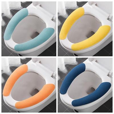 Evrensel Klozet Kapağı Yumuşak Karikatür WC Macunu Tuvalet Yapışkan Koltuk Pedi Yıkanabilir Banyo Isıtıcı Koltuk Çıtası Ped Yastık
