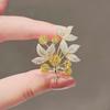 Autumn Winter Coat Yellow Lucky Tree Brooch Elegant Fashion Pins For Women Safe Pin Clothing Clip Badge Dress Buckle Jewelry
