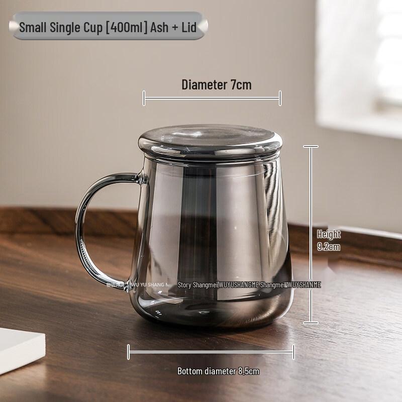 ZISIZ Glass Cup with Handle