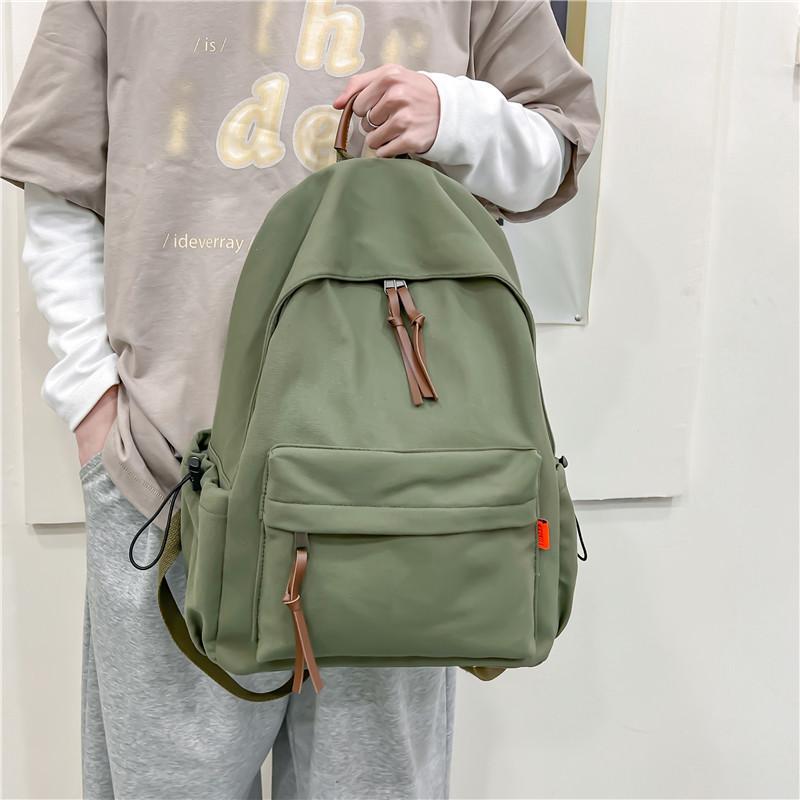 Backpack School Shoulder Handbag Universal Large Capacity Solid Simple Color