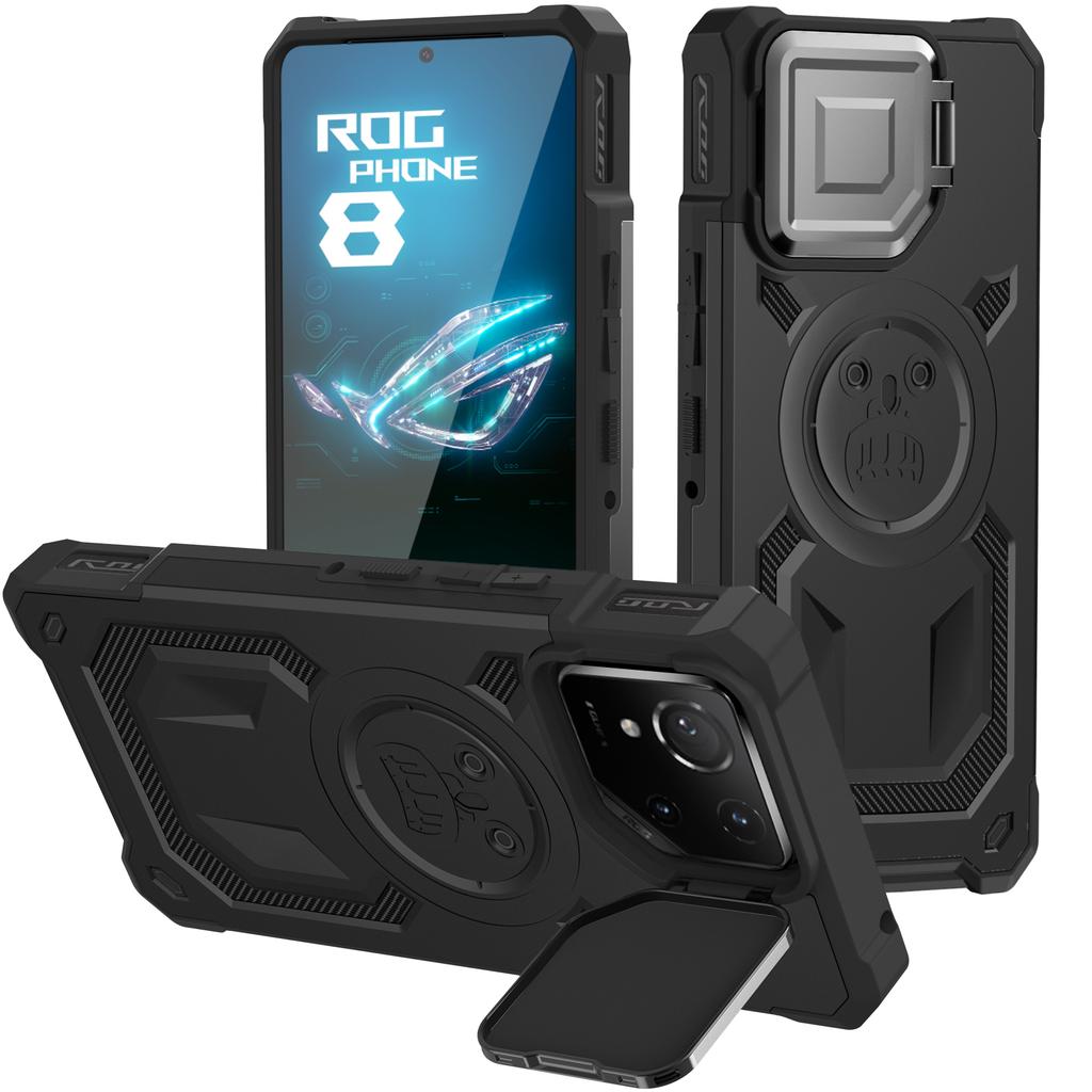 Custodia per Telefono per ASUS ROG Phone 8/9/8 Pro, Cover Resistente agli Urti Heavy Duty in TPU+PC con Protezione Fotocamera Resistente agli Urti Heavy Duty in TPU+PC