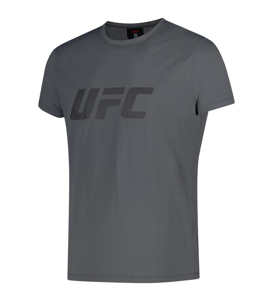 UFC SPORT Ufc Tensione Grande Logo Vestibilità Muscolosa Manica Corta T-shirt Grigio Definitivo U4Ssv2106Ug