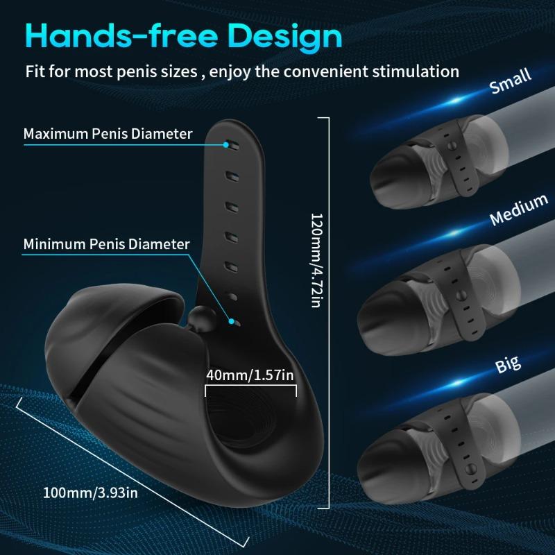 APP-Controlled Adjustable Penis Vibrator – Smart Cock Ring for Ejaculation Delay & Glans Training (Men's Masturbator)