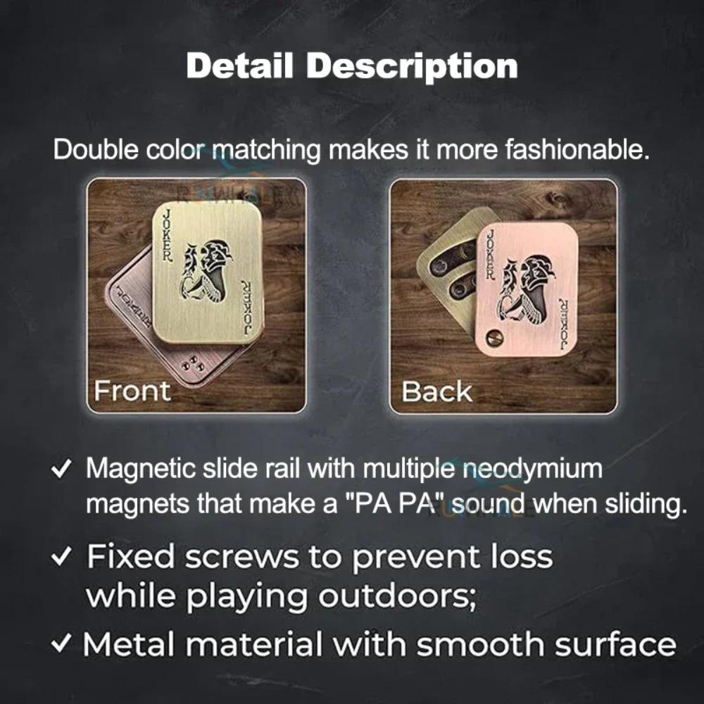 EDC Push Slider Metal Fidget Anti Stress Toys Adults Finger Spinner Poker Relieve Anxiety Toy Portable Pop Magnetic Slider Games