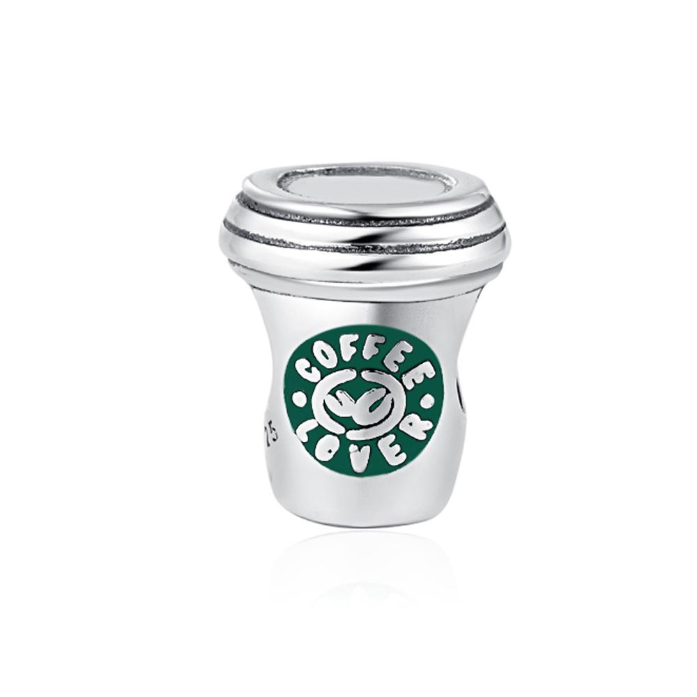 New Copper Red Wine Cup Coffee Cup Beverage Can Exquisite Charm Pendant Diy Beads Fit For Original Bracelets Women'S Jewelry