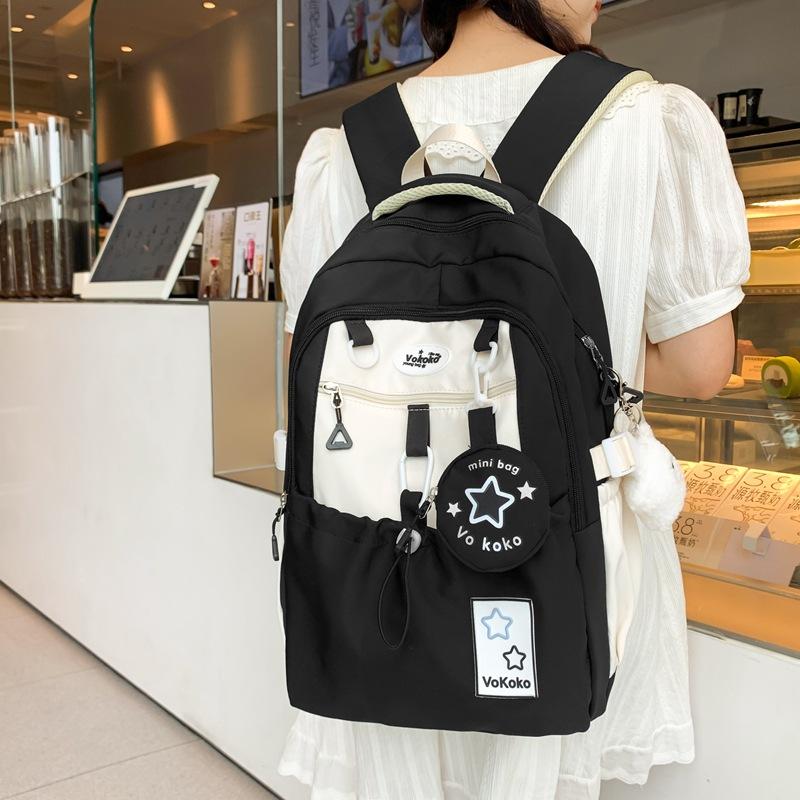 Cute Girl Backpack Schoolbag Female Star Junior High School Girl High School Student Large Capacity High Value Backpack