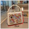 Light Luxury New Leather Fashionable Rhinestone Retro Clip Niche Handbag