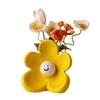 Cute Smile Ceramic Vase Decor Elegant Living Room Flower Arrangement Entryway Home Ornament Mini Desktop Decor