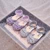Girls Silver Single Shoes 2025 Spring and Autumn New Children's Rhinestone Korean Version Princess Shoes Little Girl Crystal Shoes Small Leather Shoes