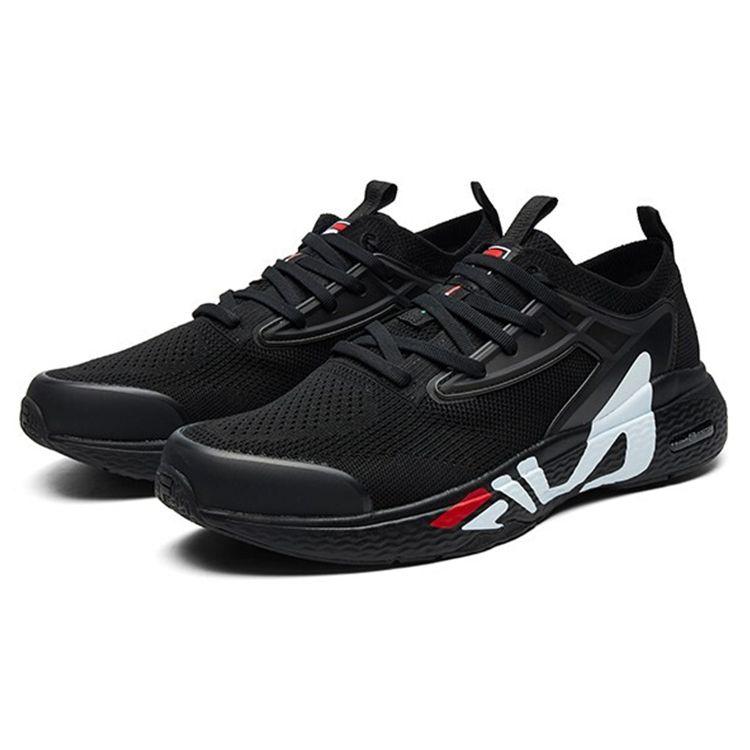 Fila Mind 3s Totem Lace-Up Fabric TPU Low-Top Casual Running Shoes Men Sneaker Black A12M122106FBK