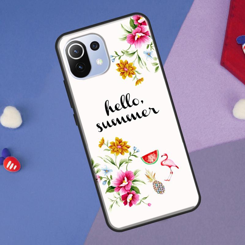 Hello Summer Flowers Cover For Xiaomi 14 Ultra 13 11T 12T 13T 14T Pro POCO X6 X7 Pro X3 X5 F3 F5 F6 M6 Pro Case
