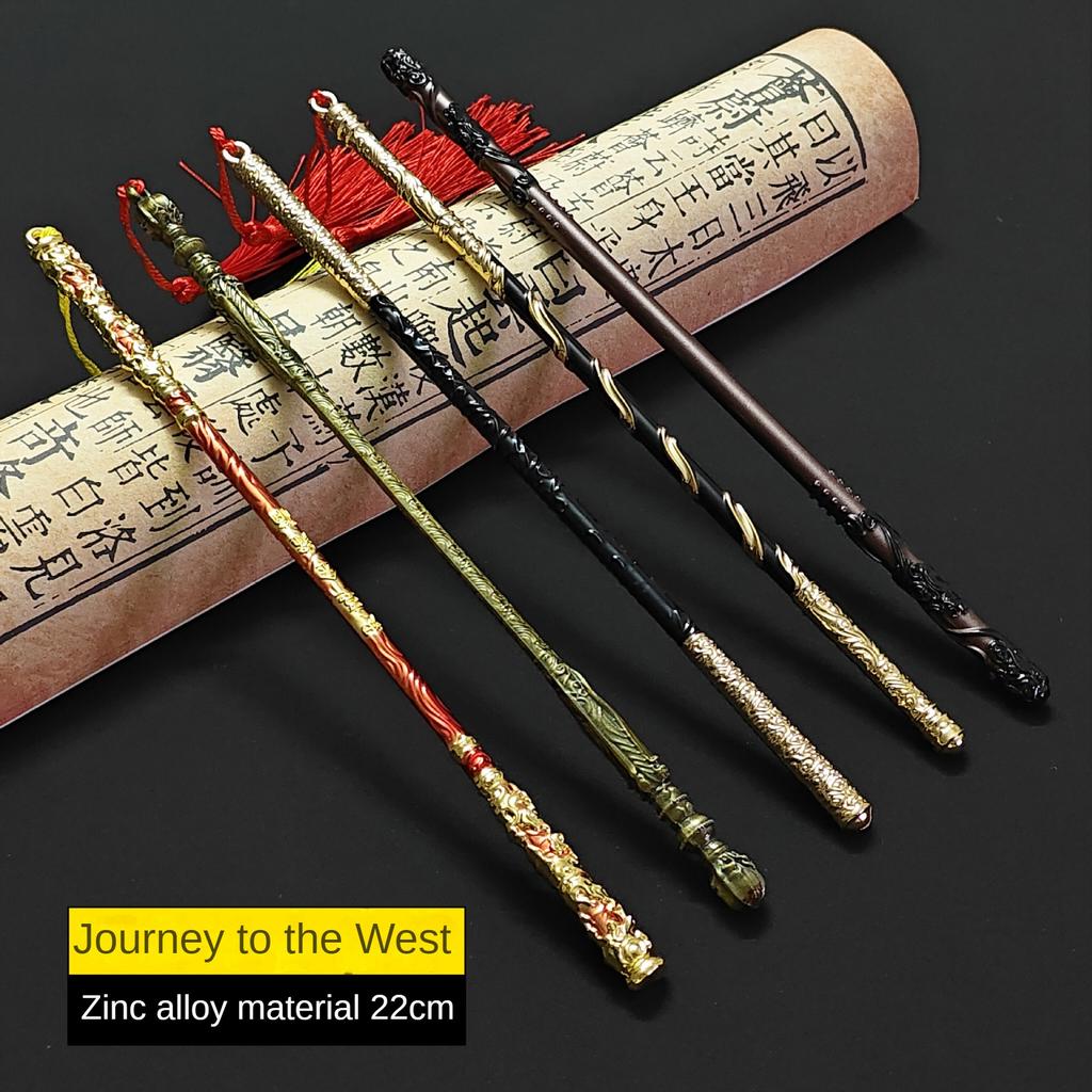 Black Mythology Sun Wukong Surrounding Golden Hoop Stick Small Metal Model Mini Weapon Ornament Living Room Decoration