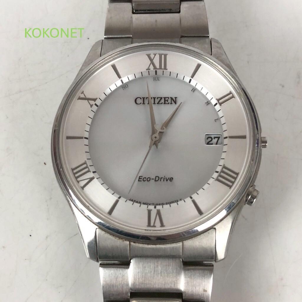 CITIZEN Citizen Eco Drive Watch Roman Numeral Index Solar Date Silver Dial Men s Brand Watch Working Item