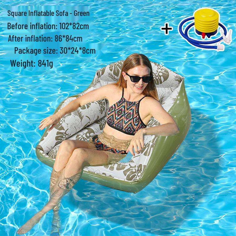 Eco-Friendly Inflatable Mesh Seat Raft - Single Person PVC Floating Pool Sofa