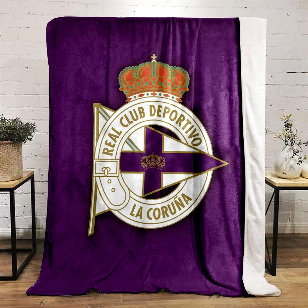 Deportivo La Coruña Emblem print blanket soft and cozy perfect for the living room bed sofa or a nap,gift