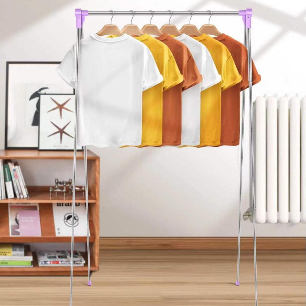Stainless Steel Retractable Folding Clothes Drying Rack for Indoor Balcony or Travel Use