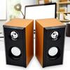 2Pcs JT042 Sound Concise Wood Multi Box Subwoofer Used Portable Music Speaker USB