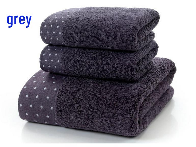 

Custom Printed Dark Cotton Bath Towel Gift Set - 100% Cotton, Three-Piece with Logo 35x75cm / 70x140cm
