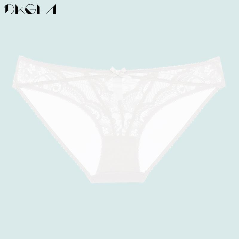 DKGEA Low-Rise Transparent Sexy Panties Lace