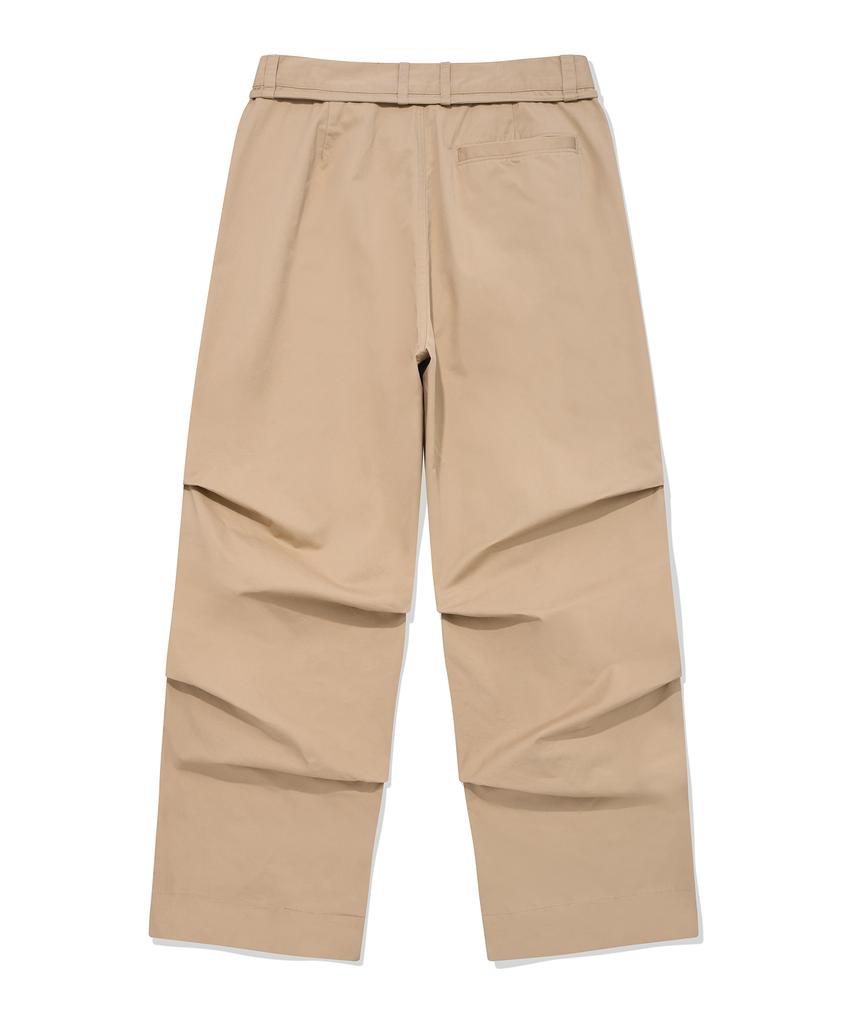 FALLETT Wide Parachute Pants Beige