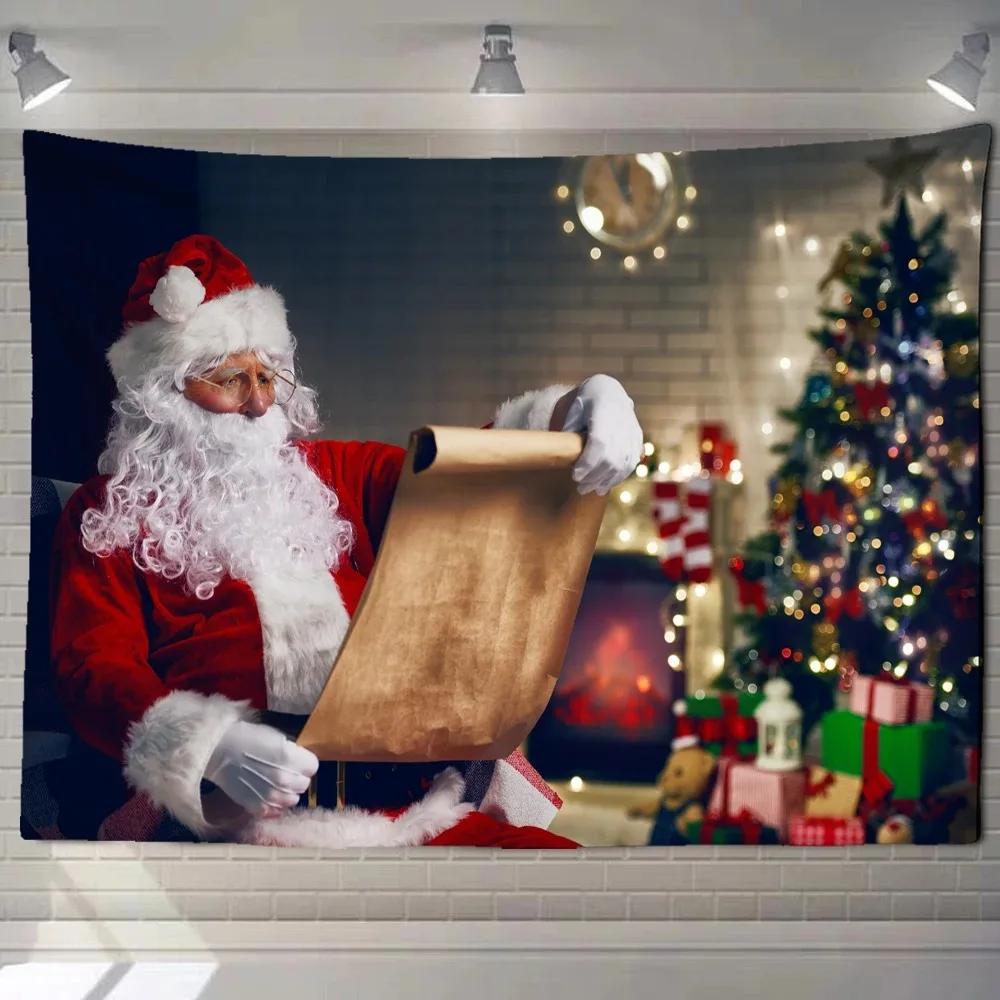 

Рождественский узор для украшения дома, гостиной, спальни, настенного украшения, гобелена 100x75cm