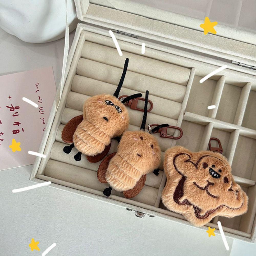 Stuffed Animal Cockroach Plush Keychain Backpack Pendant Plush Insect Toy  Handbag