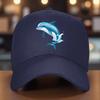 Dolphin Leaping Graphic Baseball Cap Adjustable Cotton Casual Sun Hat for Adults Unisex