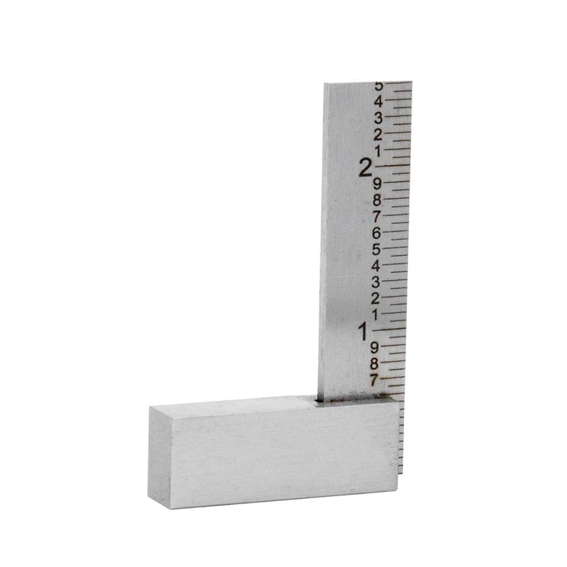 A84E-Machinist Square Tool 90-Degree Right Carpenter Measuring Tool Right Angle Ruler L-Type Square Ruler With Wide Base